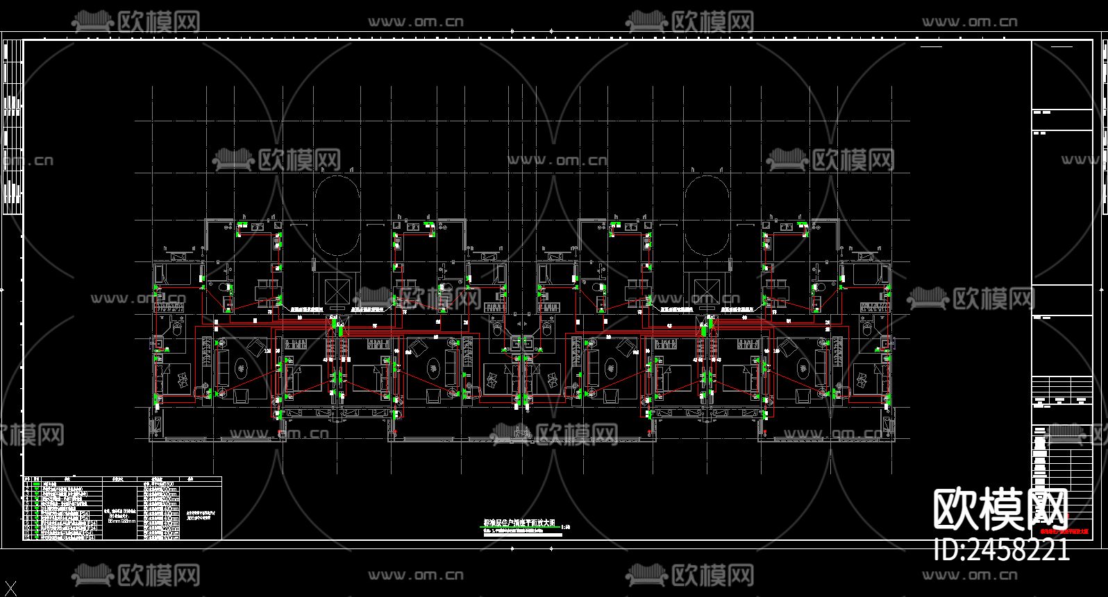 住宅楼电气CAD施工图下载（渲染图5）