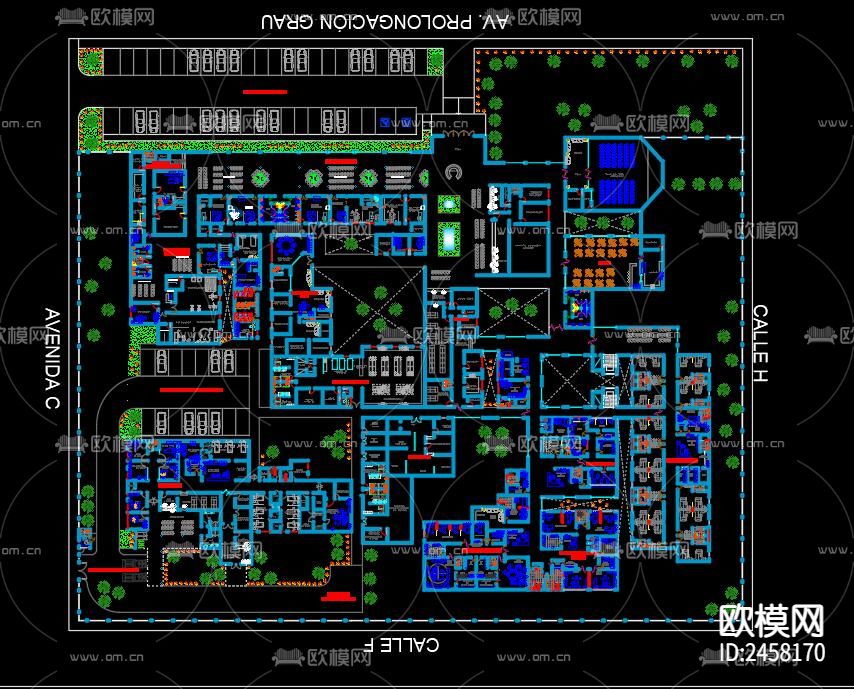 医院cad施工图下载（渲染图9）