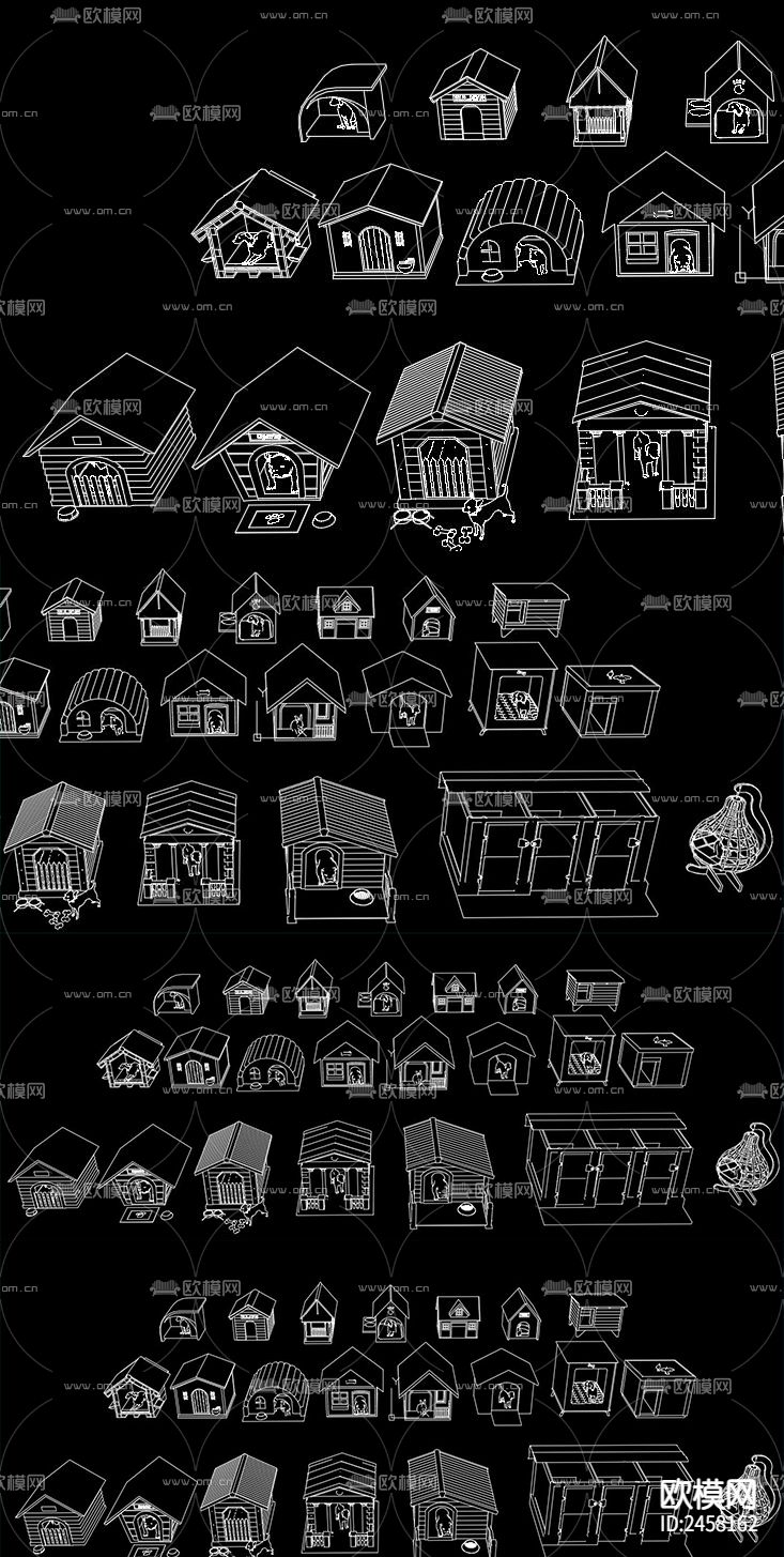 宠物窝cad图库下载（渲染图4）