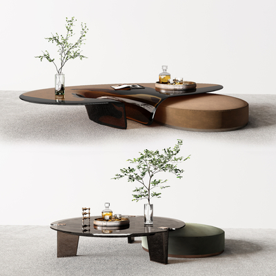  Minotti 米洛提 子母茶几组合su模型 