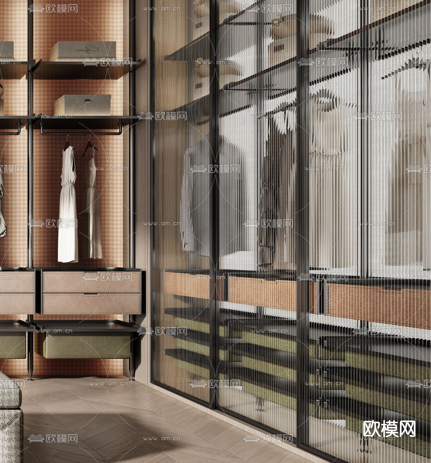 Minotti 米洛提 衣帽间su模型