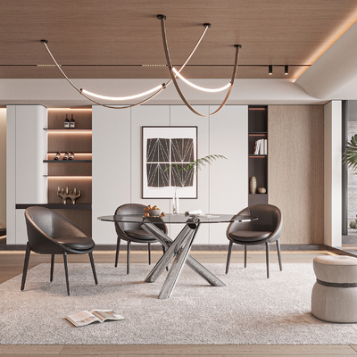  Minotti 米洛提 餐厅su模型 