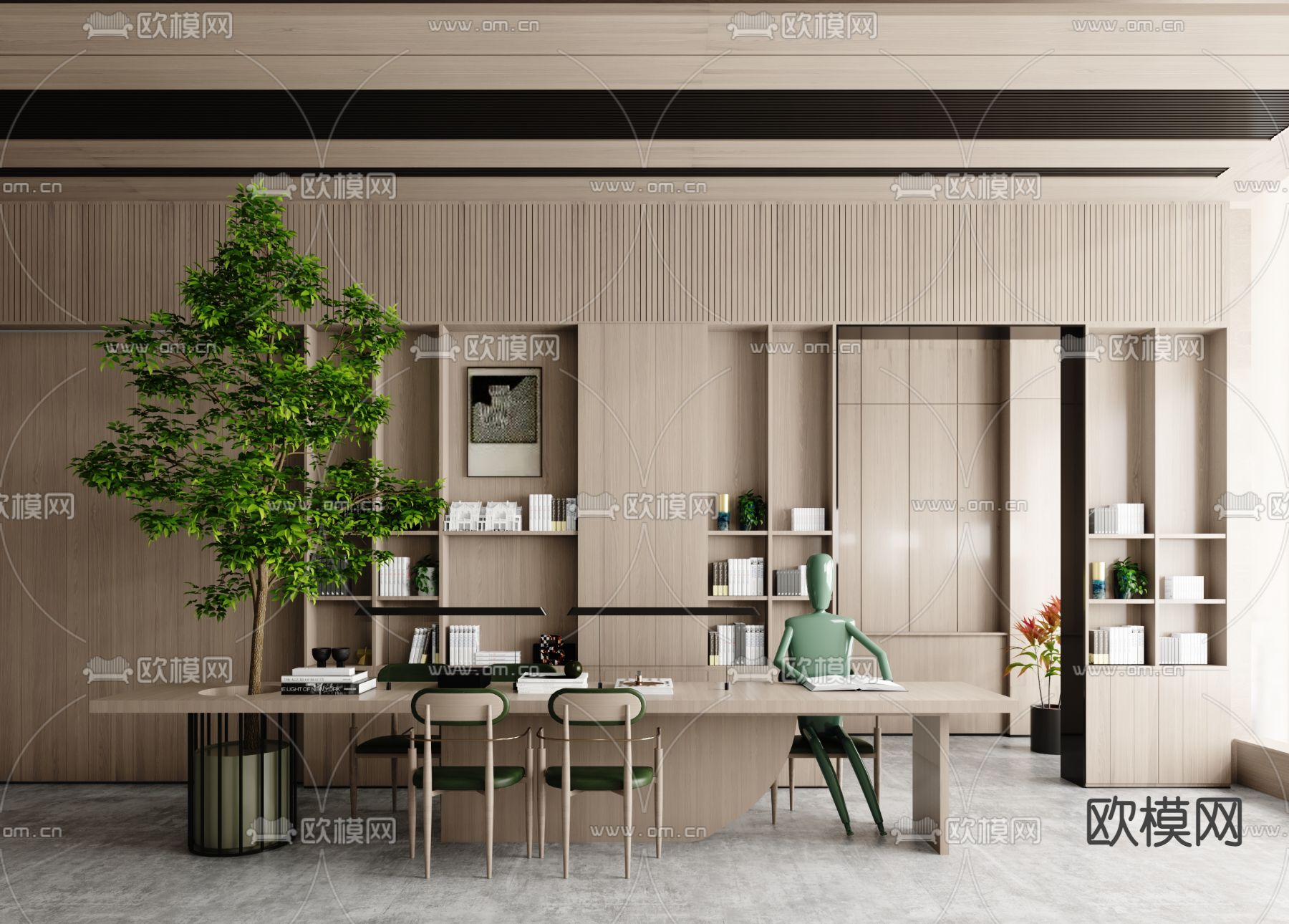 乐尚设计 现代售楼处休息区su模型下载