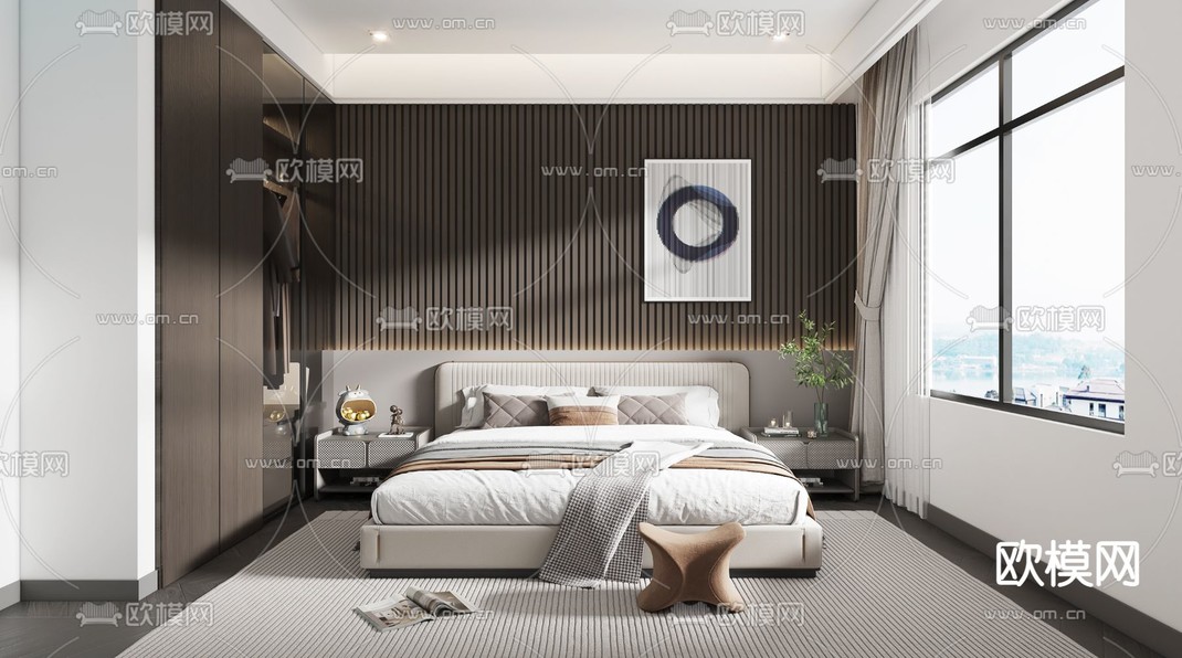 现代卧室免费3d模型