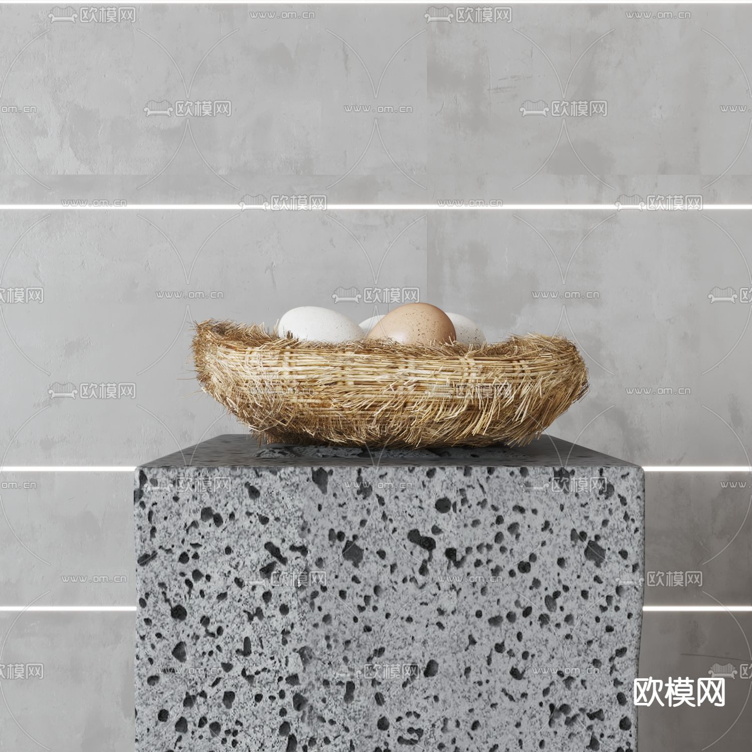 现代鸡蛋 鸡窝su模型下载（渲染图1）