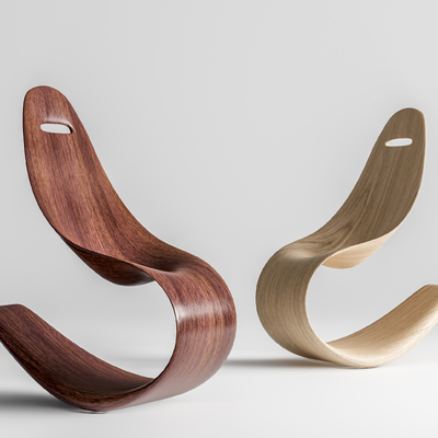 现代曲面休闲椅子su模型