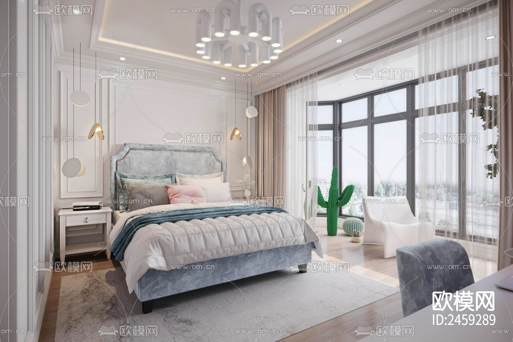 280㎡大平层私宅CAD施工图下载（渲染图5）