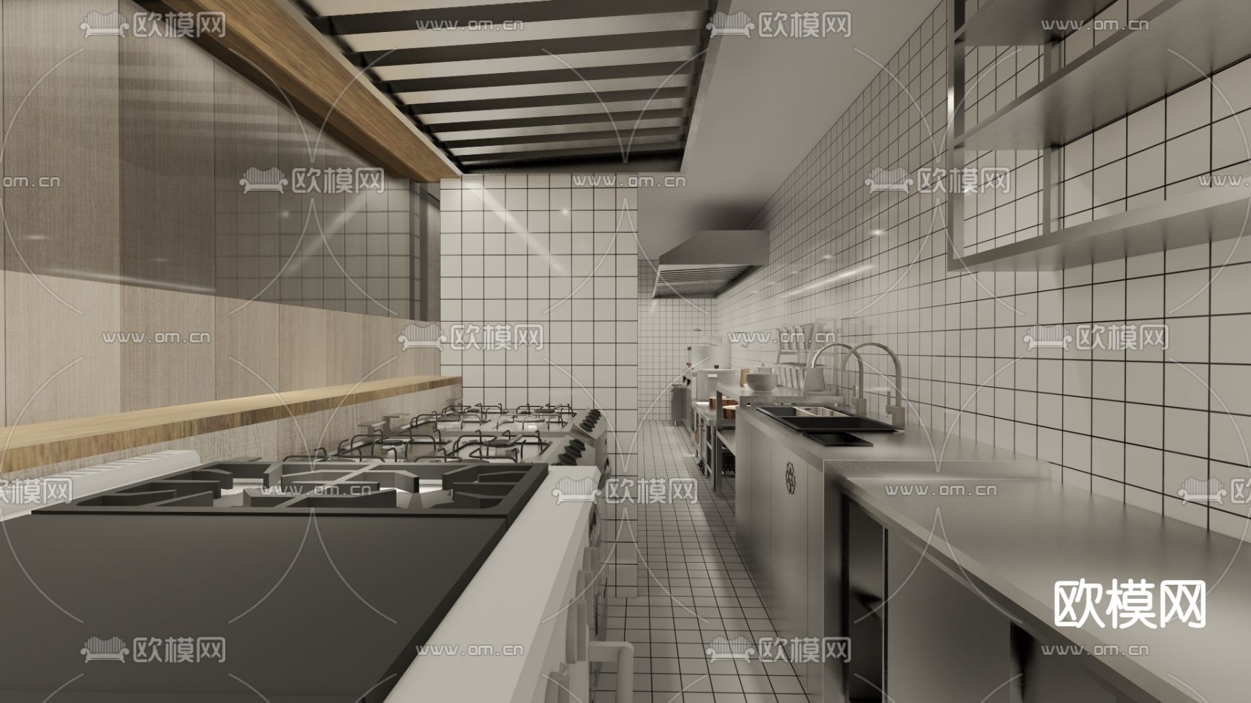 港式肠粉店su模型下载（渲染图5）