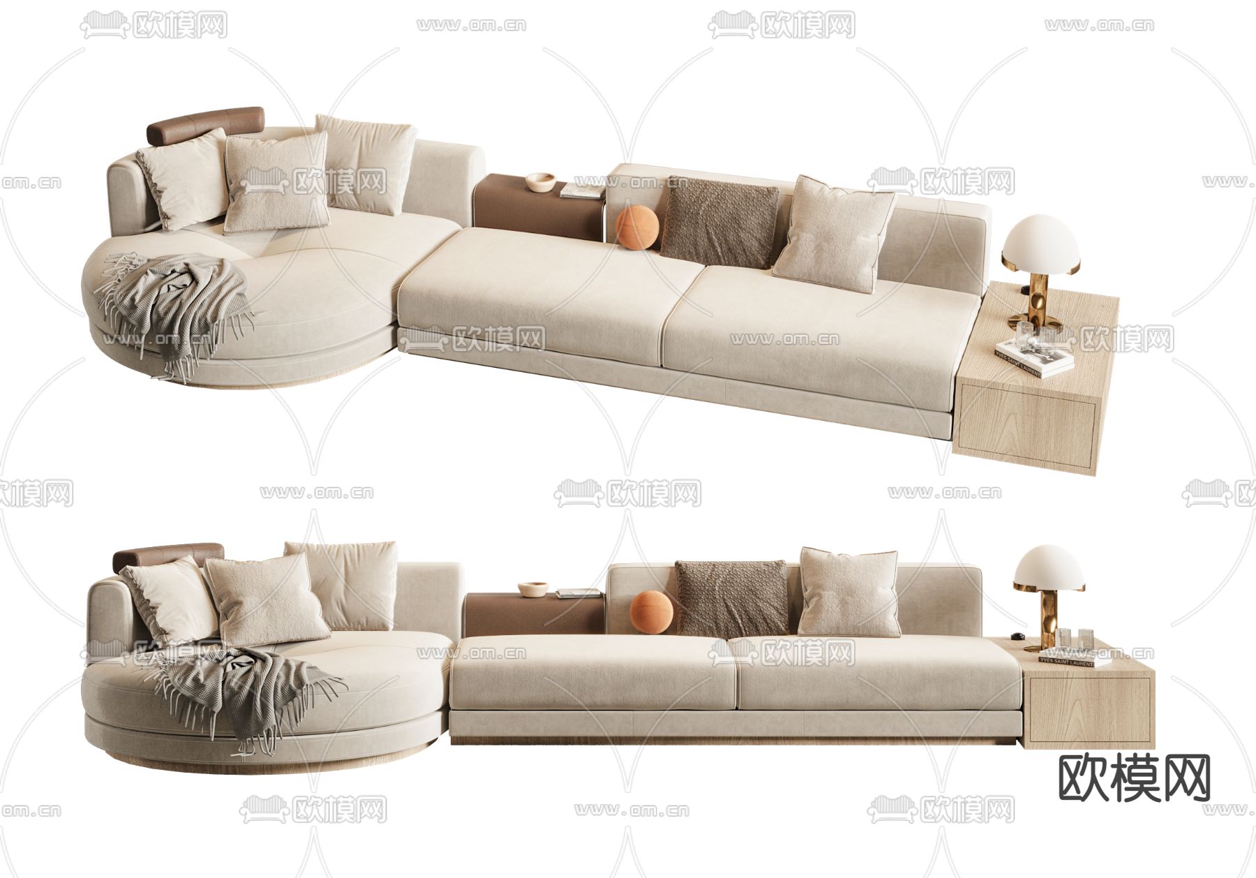 Minotti 多人沙发 软体沙发3d模型下载