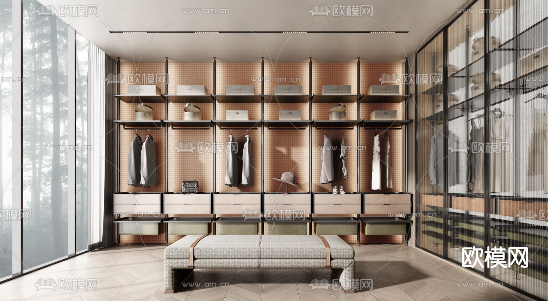 Minotti 米洛提 衣帽间su模型