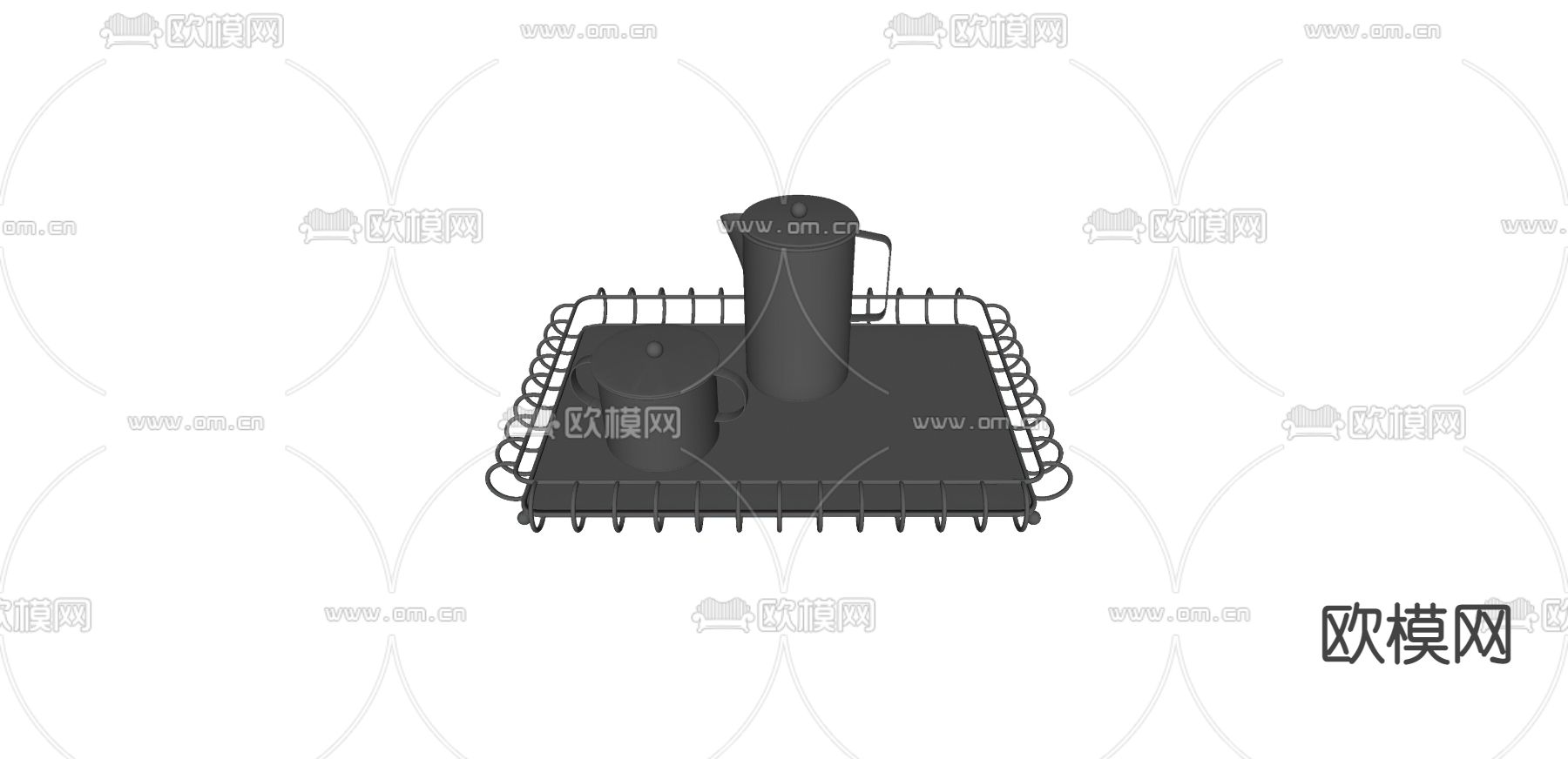 现代托盘su模型