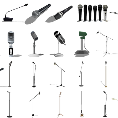  话筒 麦克风su模型 