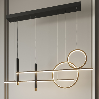  现代吊灯su模型 