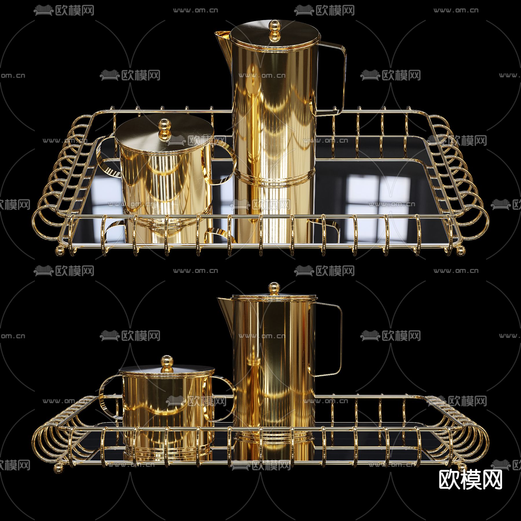 现代托盘su模型