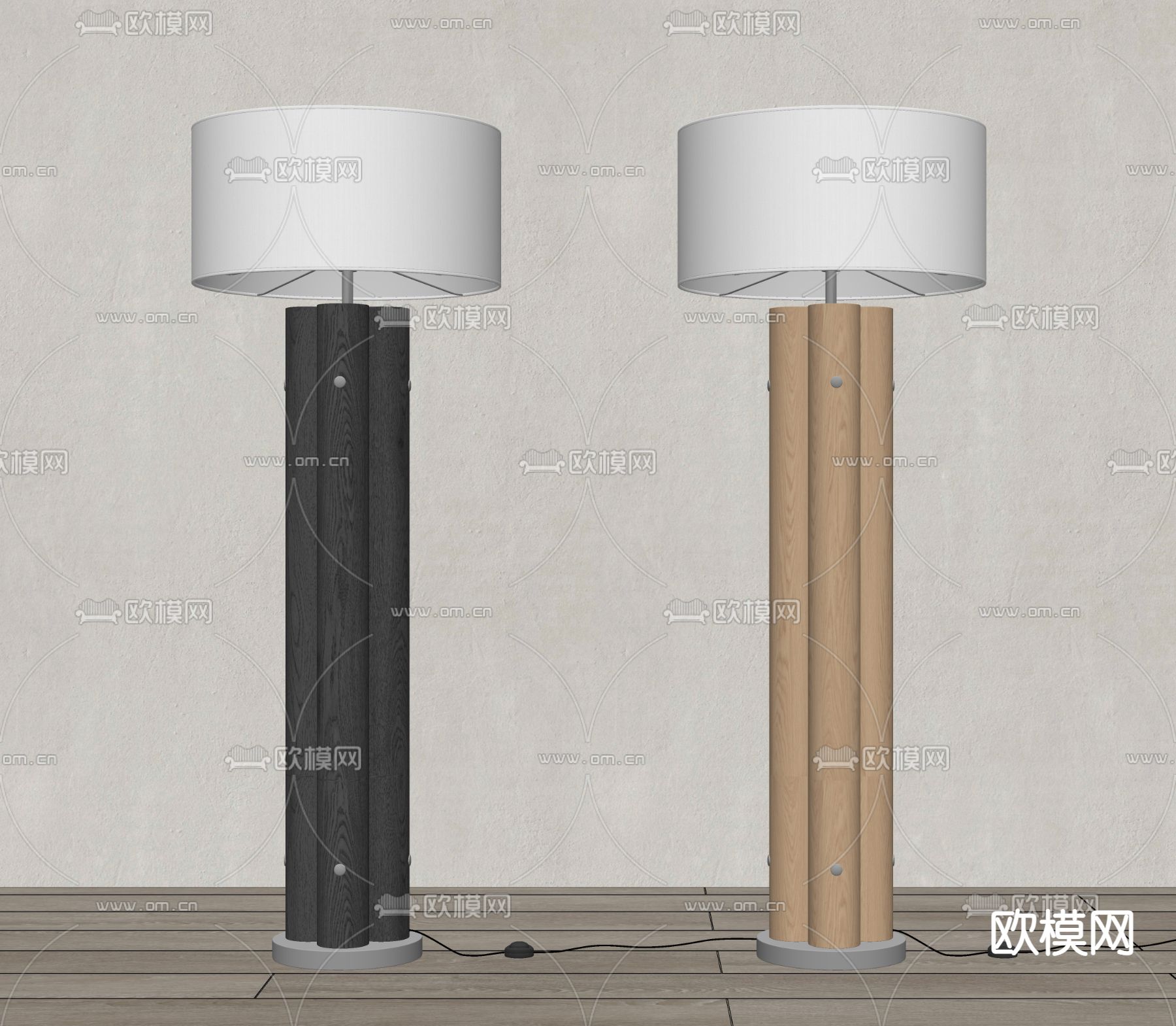 现代落地灯su模型