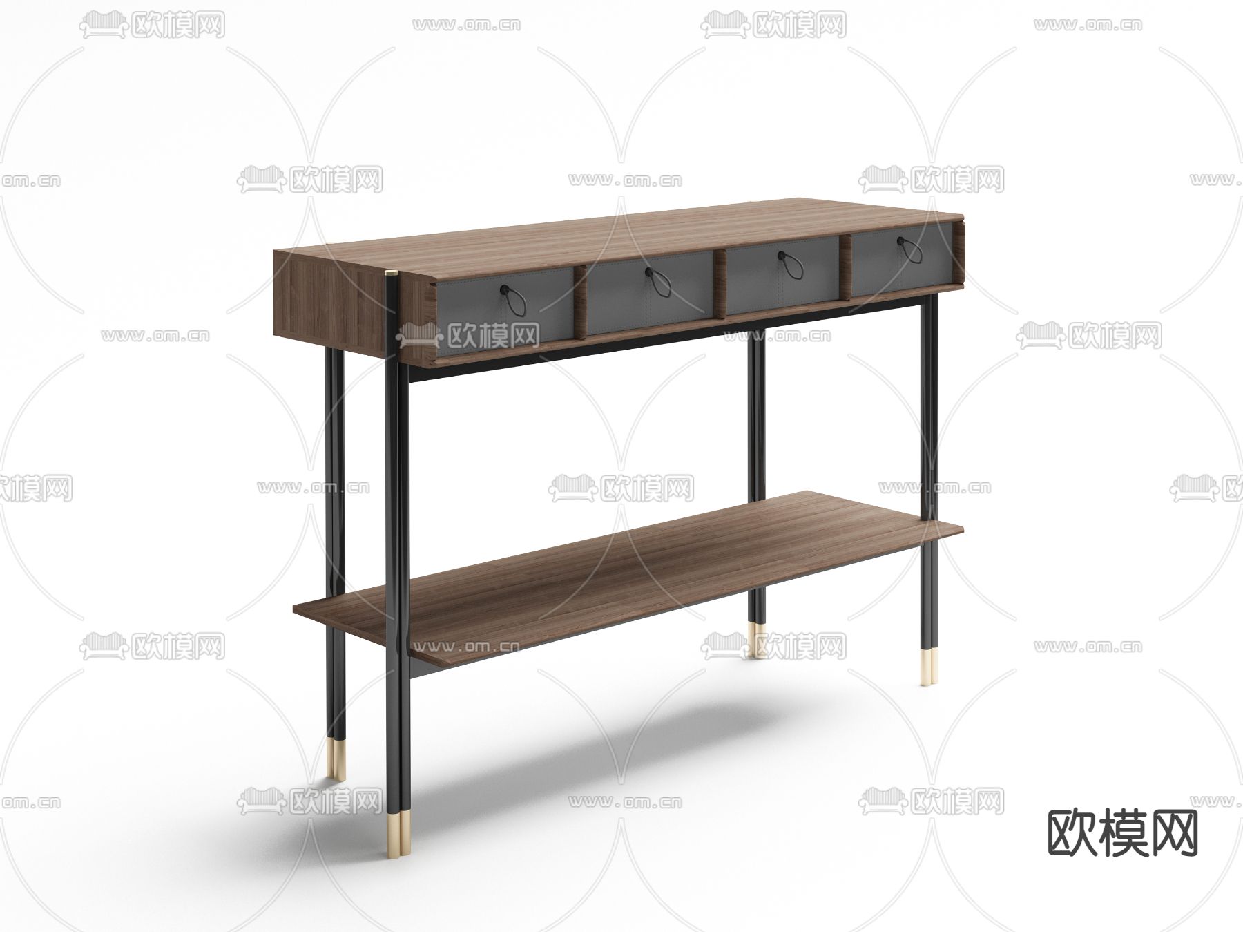 意大利PORADA品牌 现代原木储物收纳架su模型下载