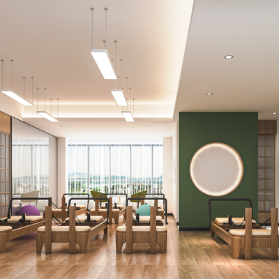  普拉提健身房su模型 