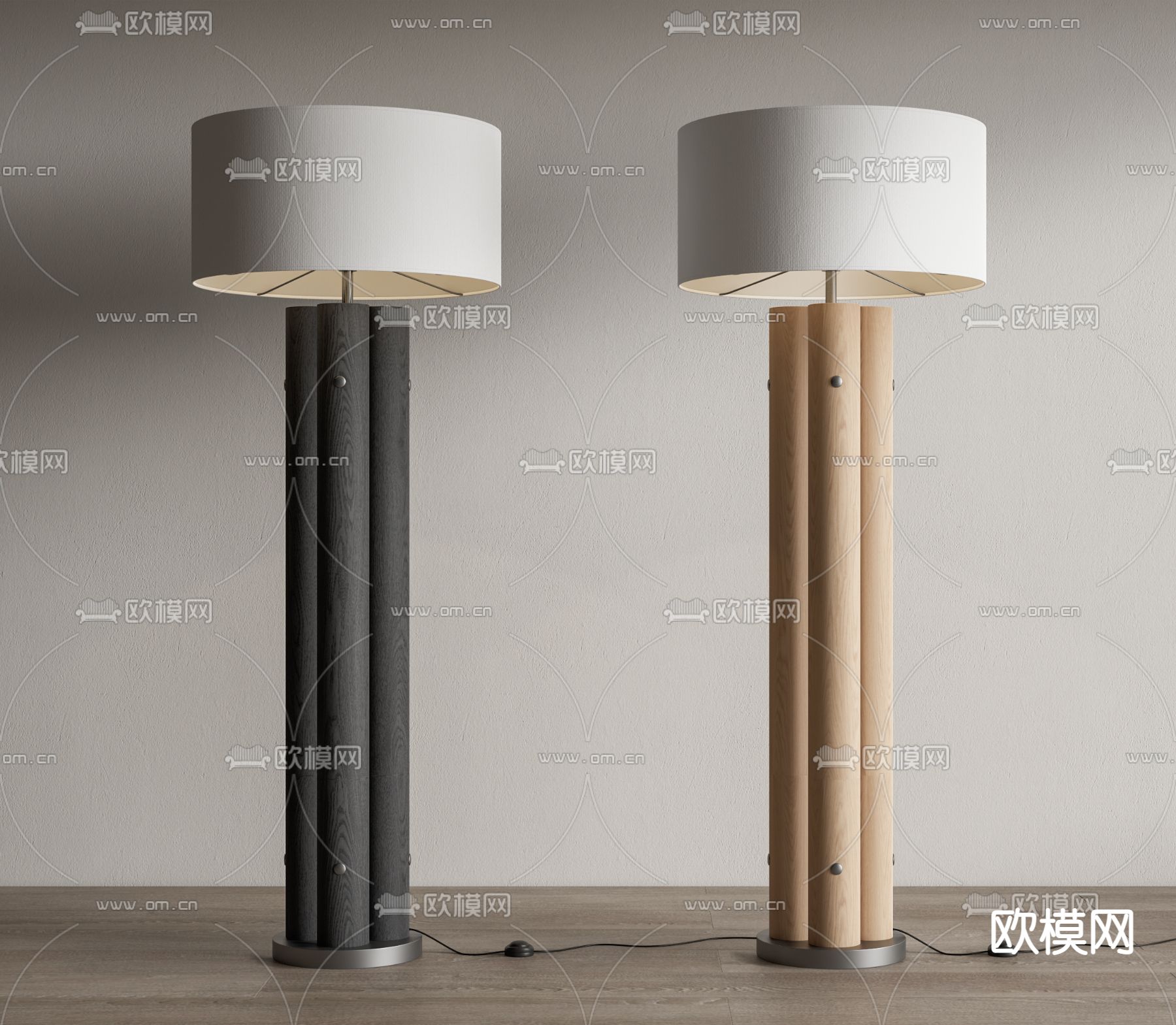 现代落地灯su模型