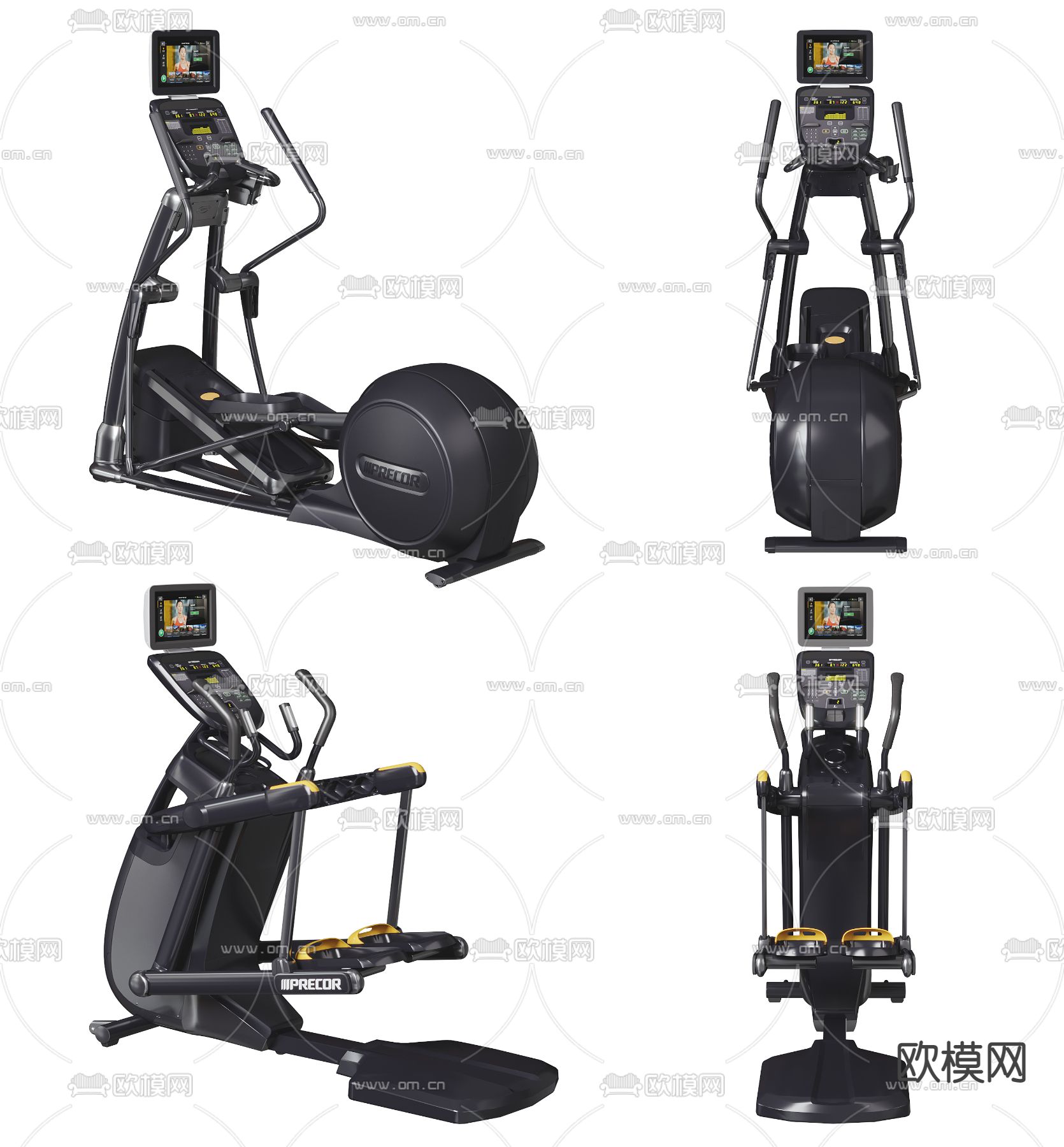 跑步机 健身器材3d模型下载（渲染图3）