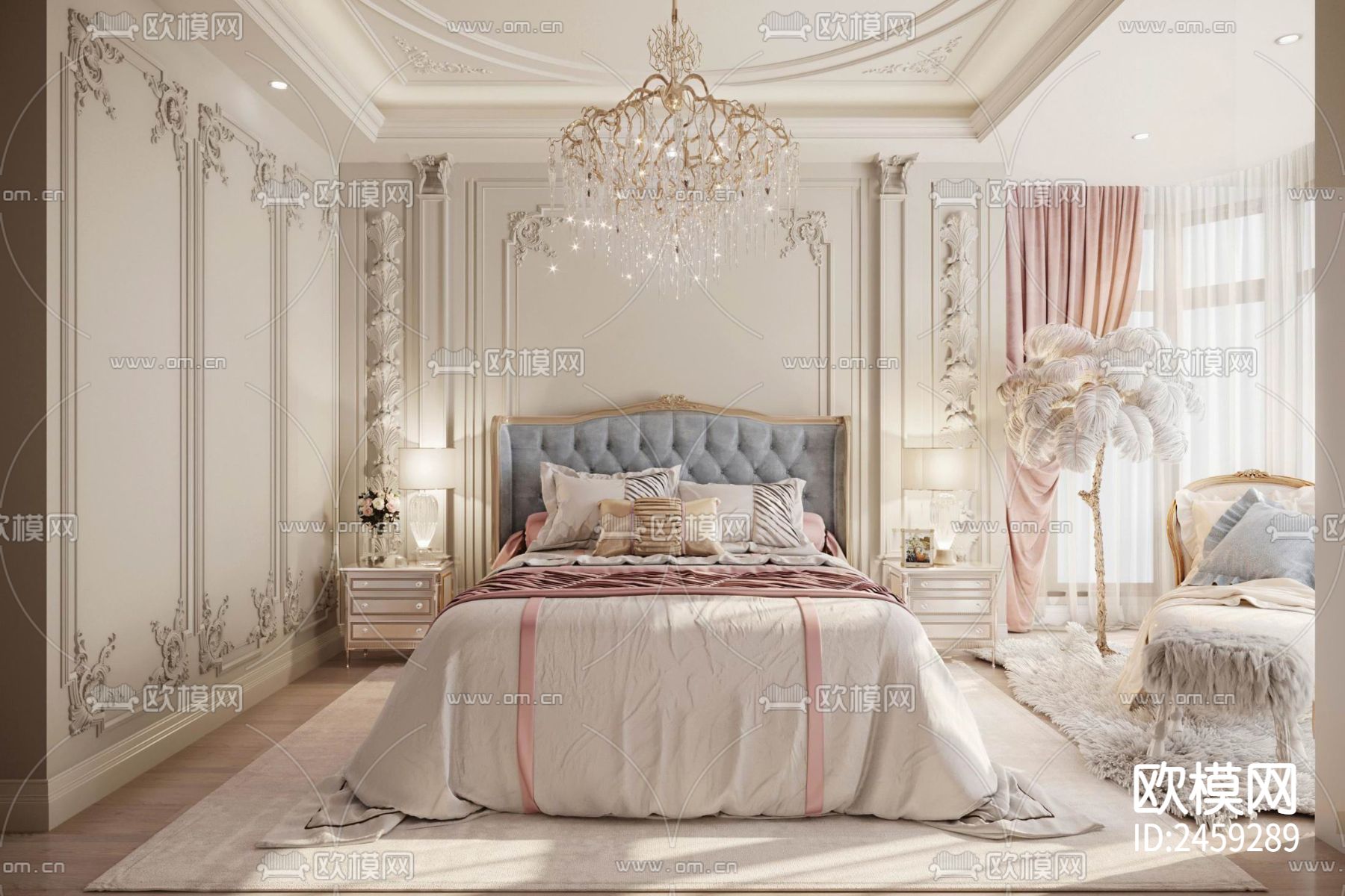 280㎡大平层私宅CAD施工图下载（渲染图2）