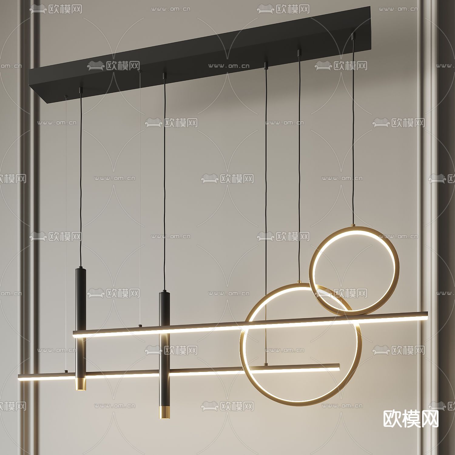 现代吊灯su模型