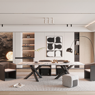  Minotti 米洛提 餐厅su模型 