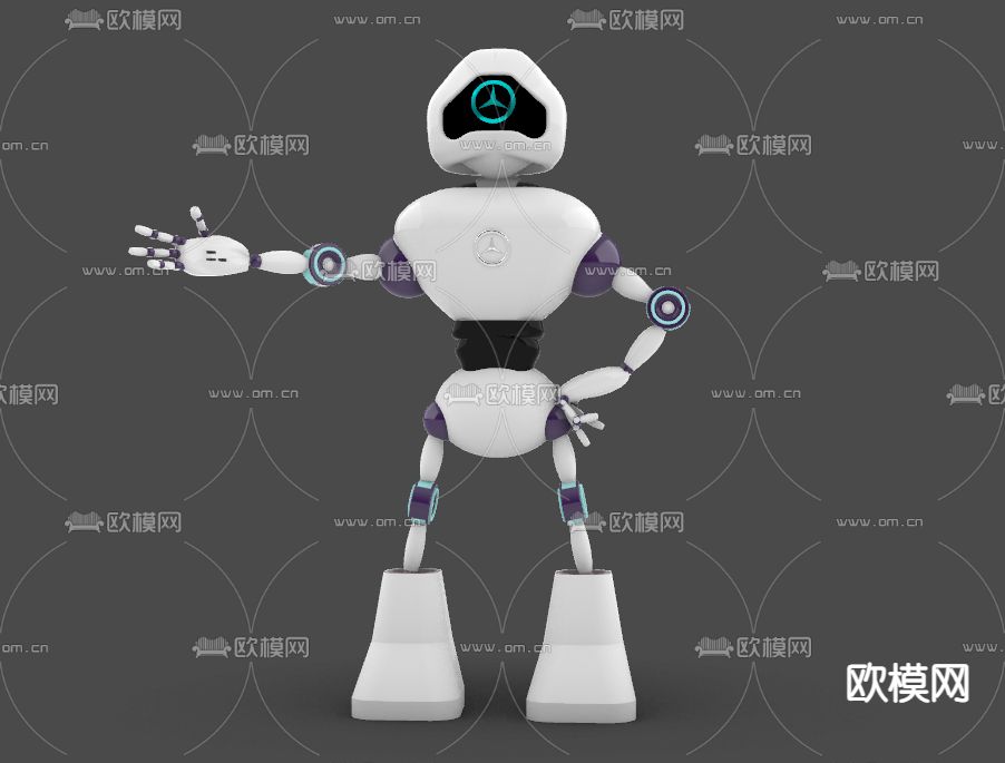 智能车载机器人免费3d模型下载