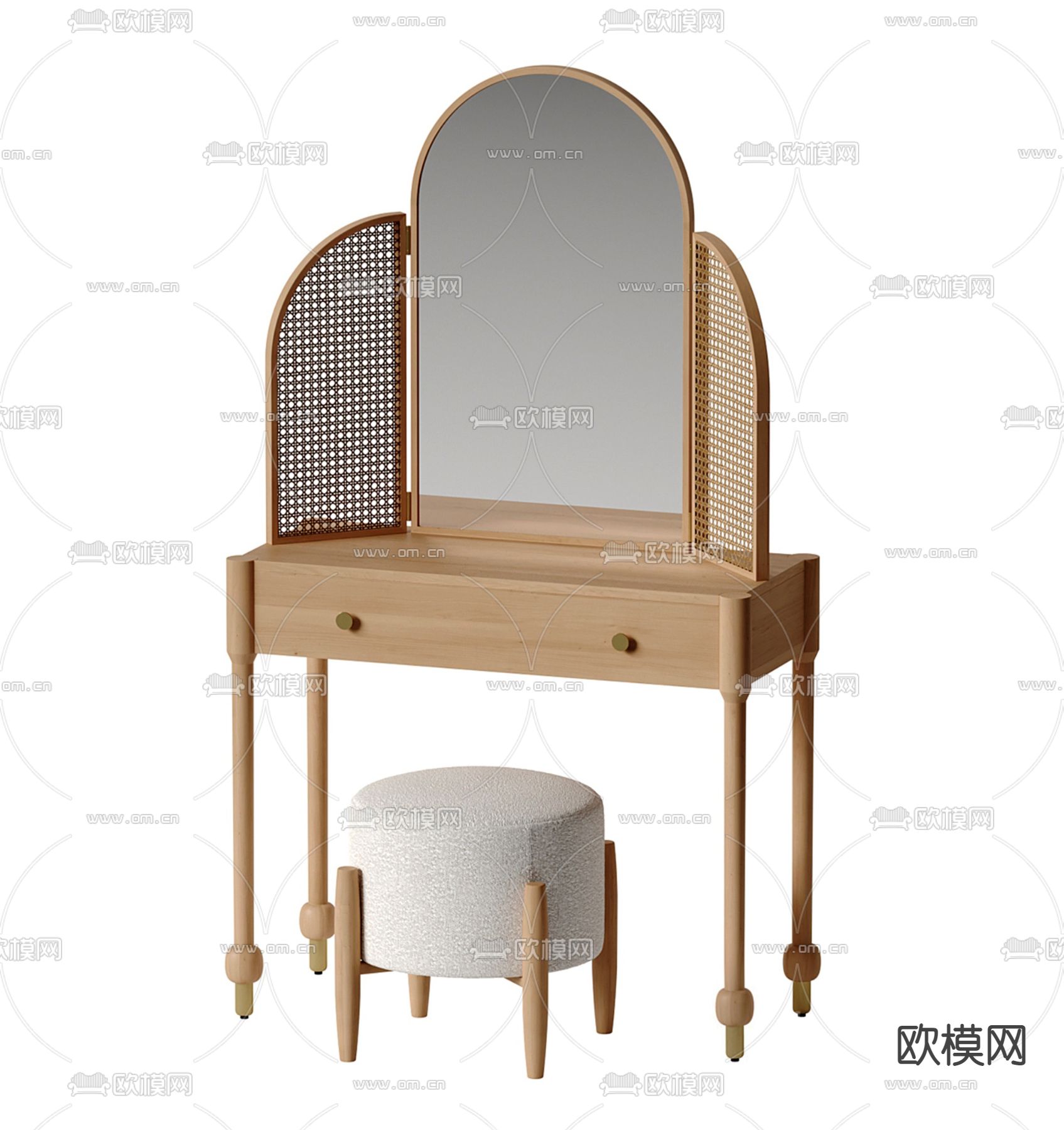 现代梳妆台su模型
