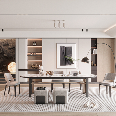  Minotti 米洛提 餐厅su模型 