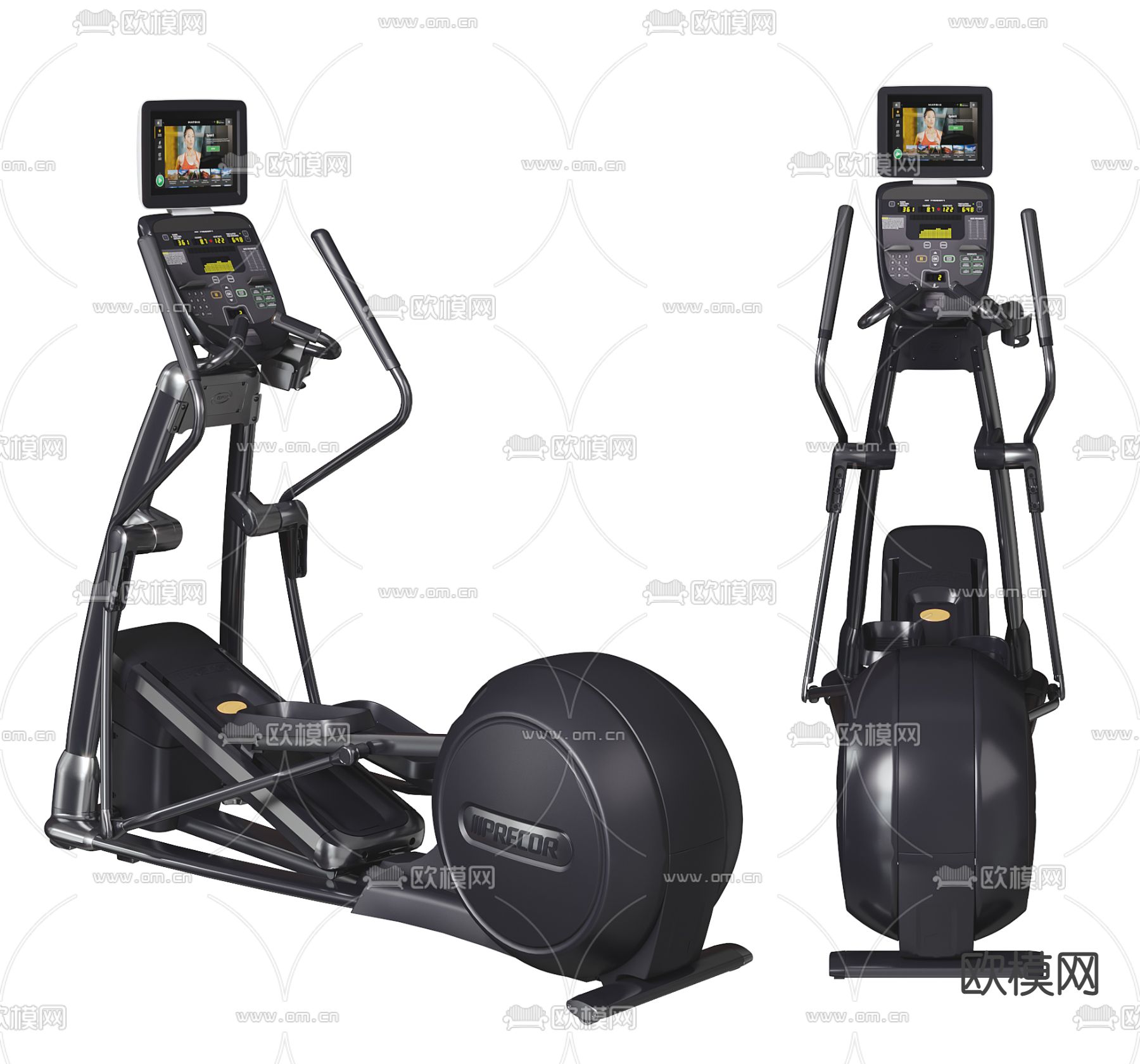 跑步机 健身器材3d模型下载（渲染图2）