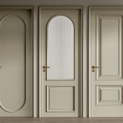 法式单开门 玻璃门 厨卫门su模型