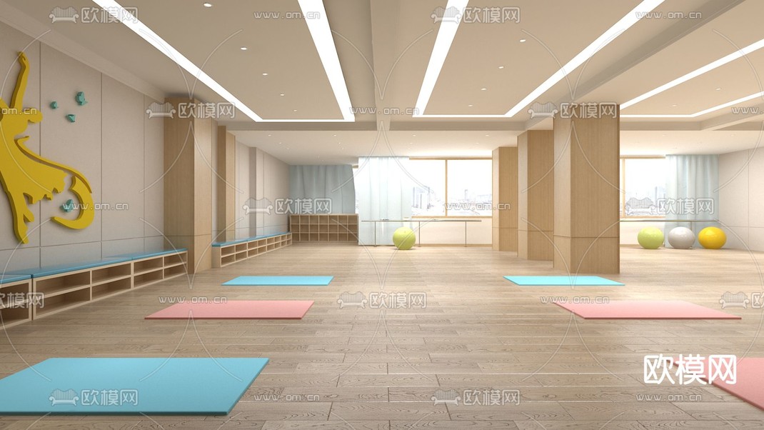 现代舞蹈室免费3d模型下载_ID12278179_3dmax免费模型-欧模网