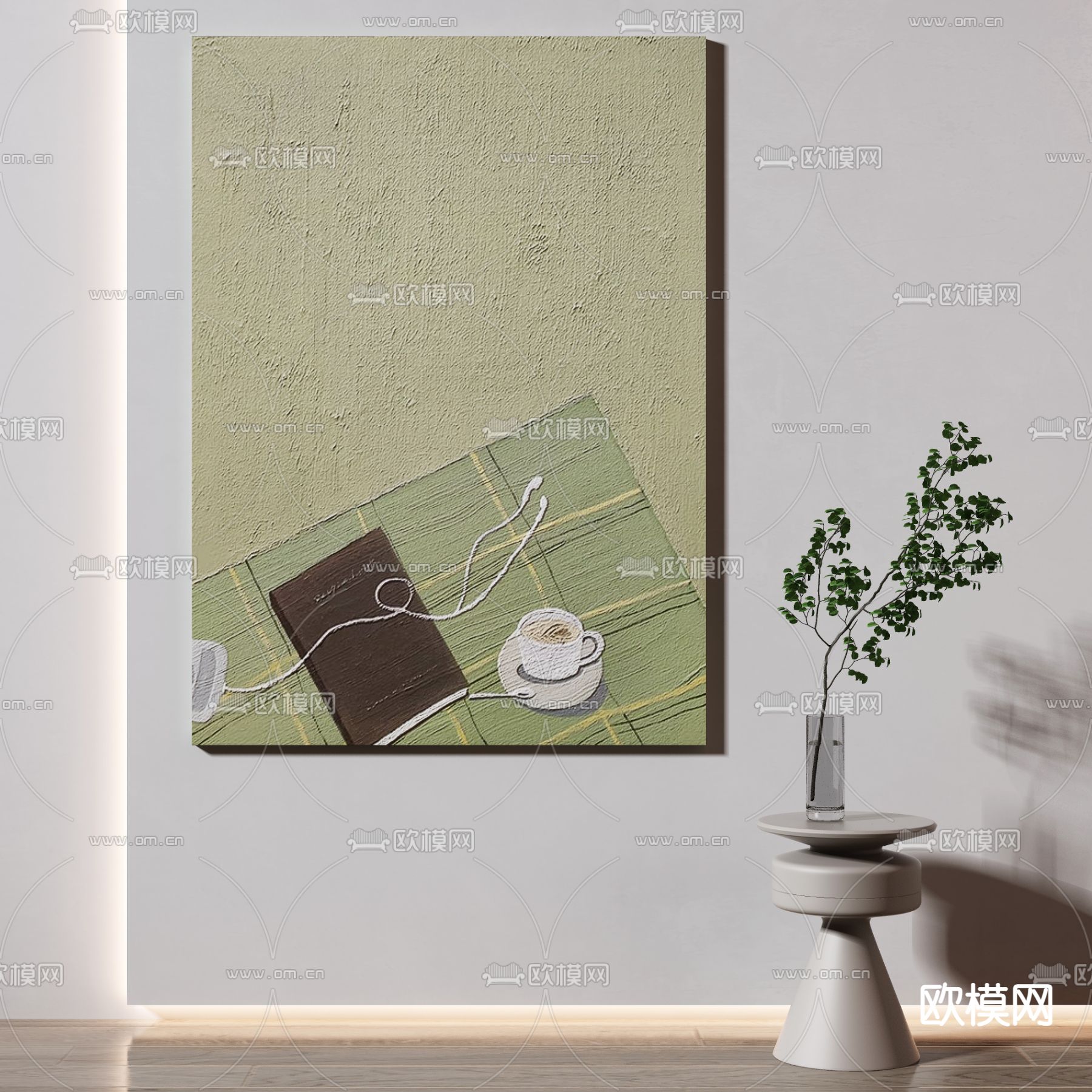 北欧肌理画 装饰画3d模型下载