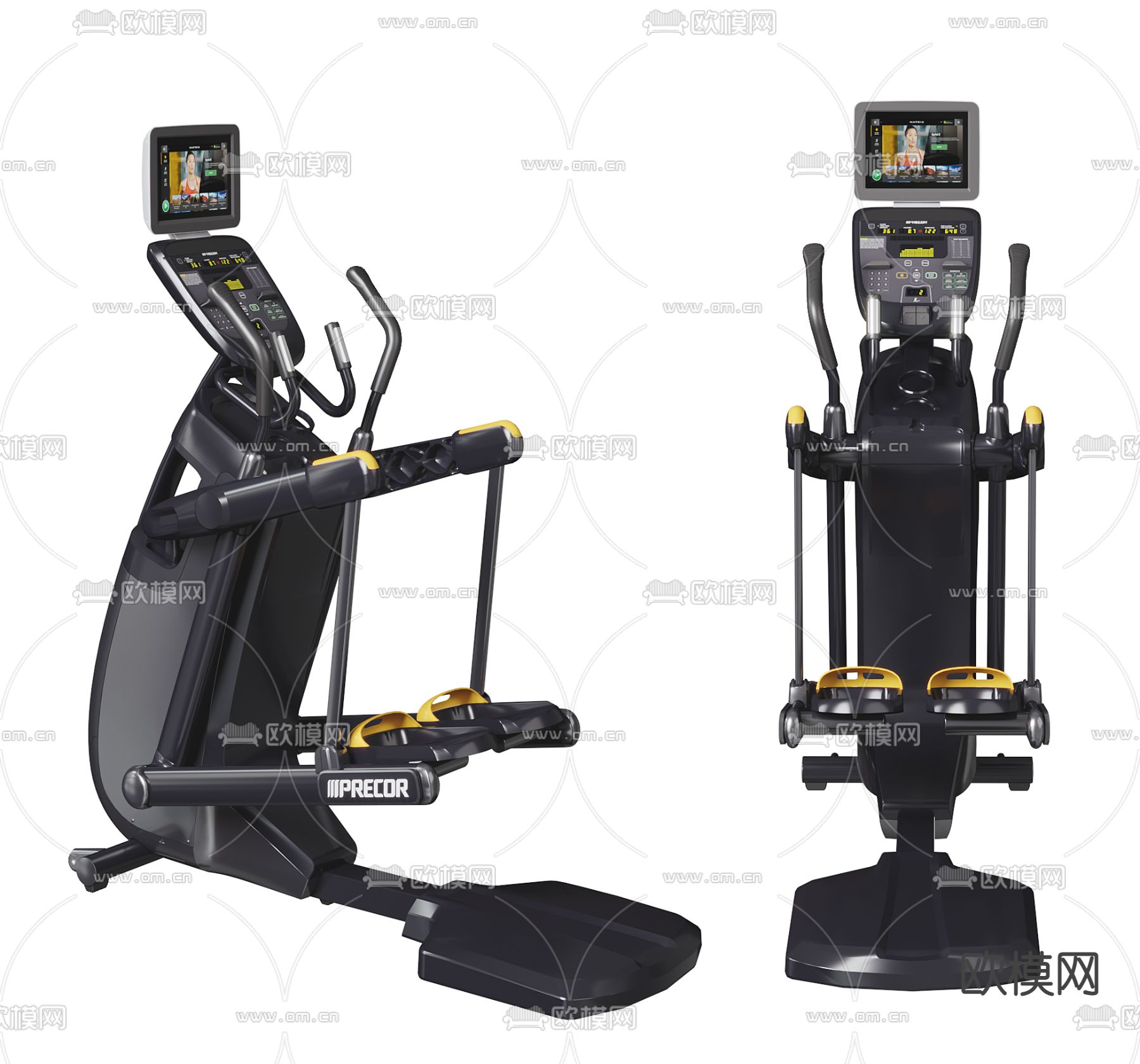 跑步机 健身器材3d模型下载（渲染图1）