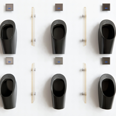  小便斗 尿池 小便池su模型 