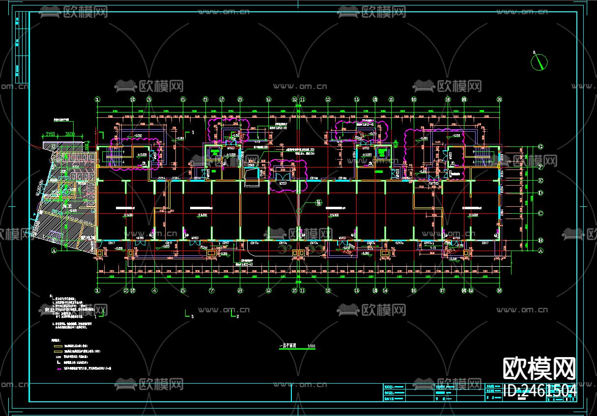 16层人才公寓楼全套建筑cad施工图下载（渲染图3）