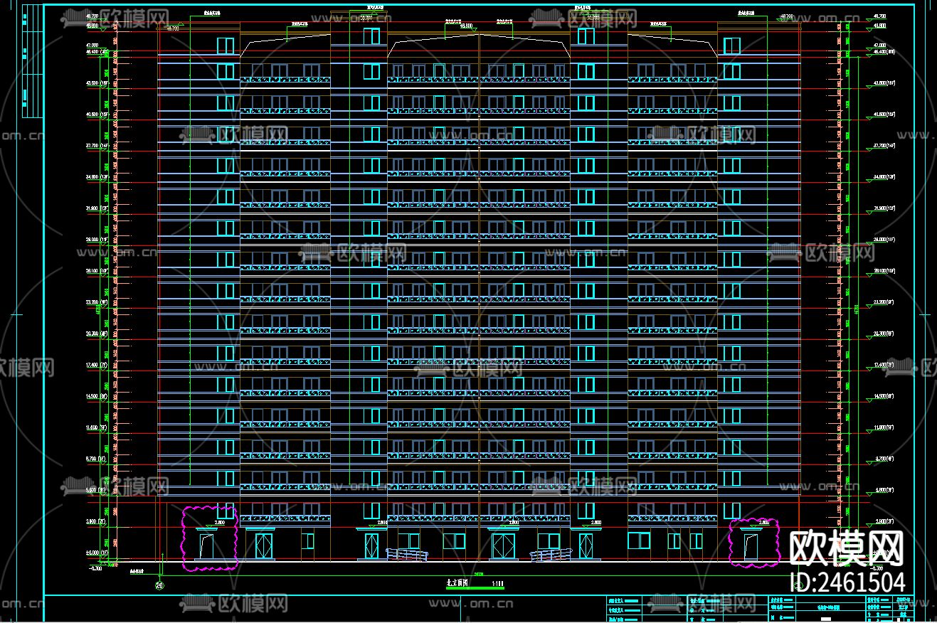 16层人才公寓楼全套建筑cad施工图下载（渲染图5）