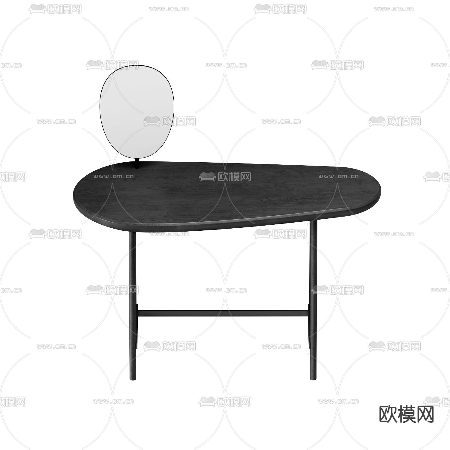 现代极简创意梳妆台免费3d模型下载