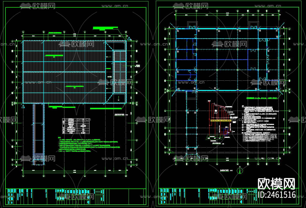 某小学四层框架体艺楼电气cad施工图下载（渲染图4）