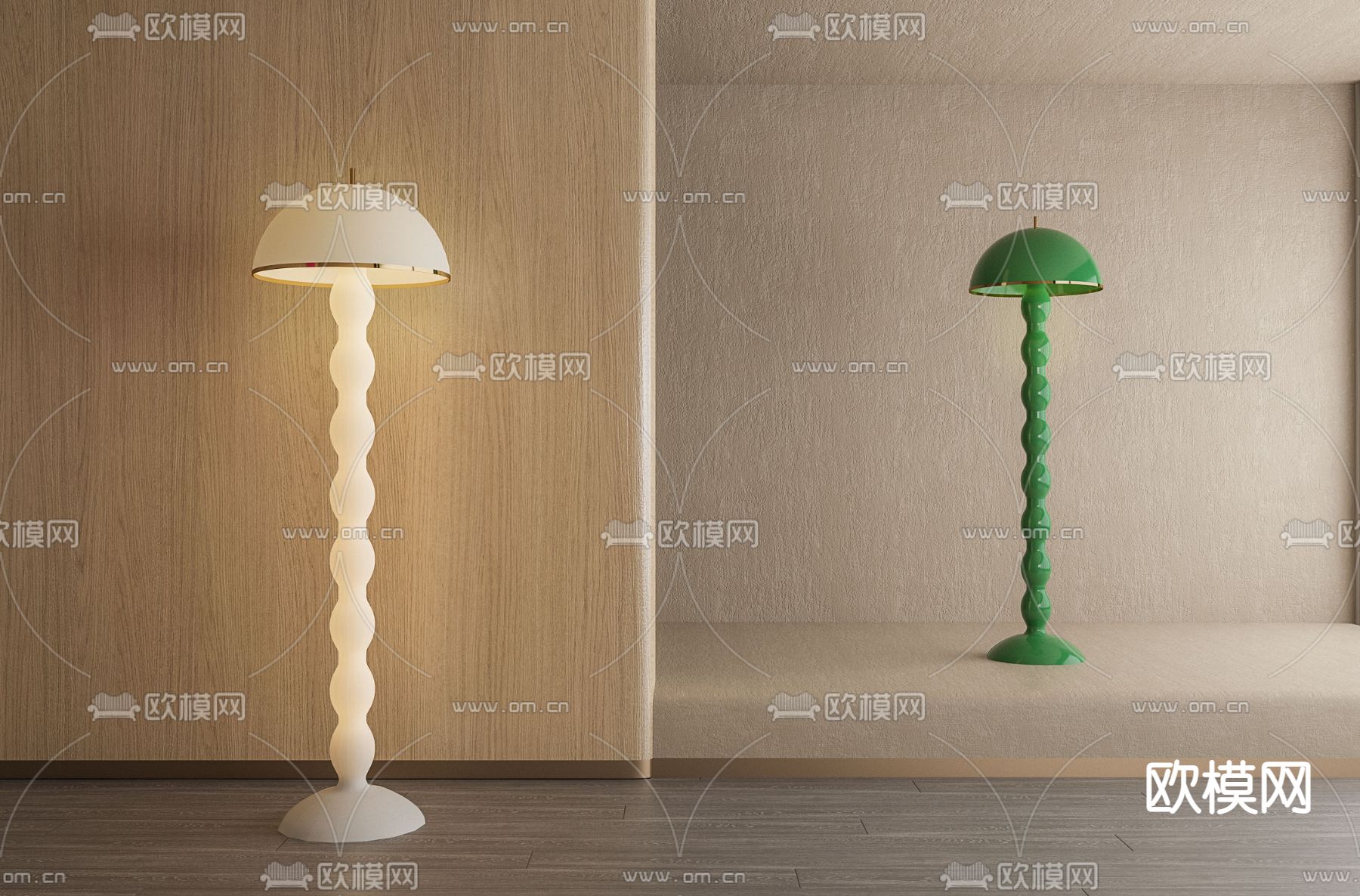 轻奢蘑菇落地灯su模型下载