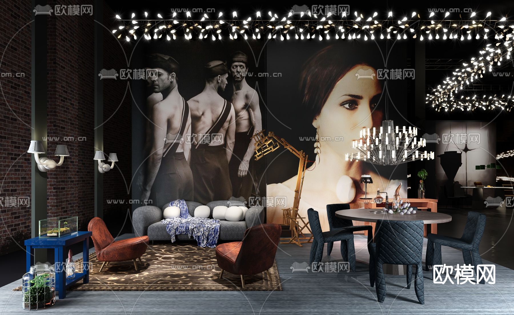 荷兰Moooi品牌 现代家具软装展厅su模型下载