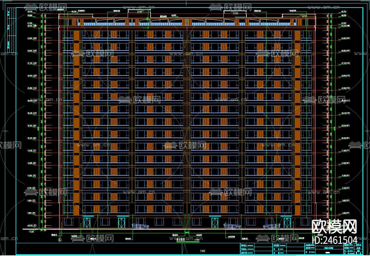 16层人才公寓楼全套建筑cad施工图下载（渲染图7）