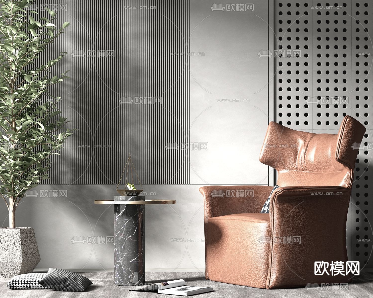 轻奢休闲沙发3d模型下载