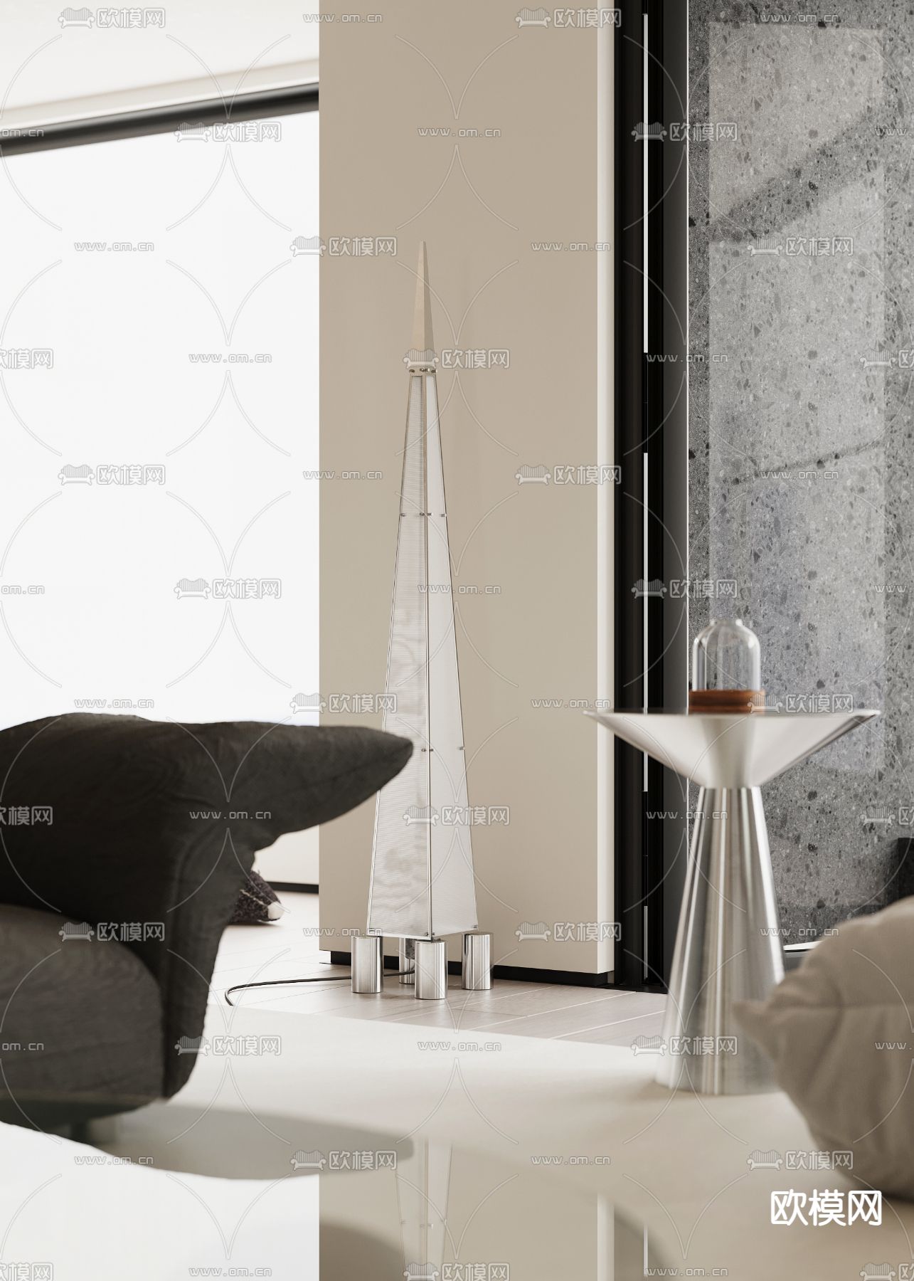 法式客餐厅3d模型下载（渲染图8）