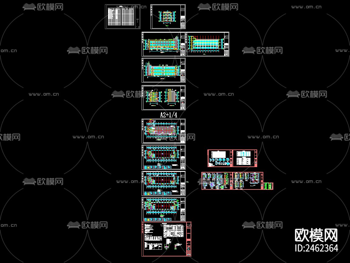 三层改扩建生产及辅助用房建筑CAD施工图下载（渲染图1）