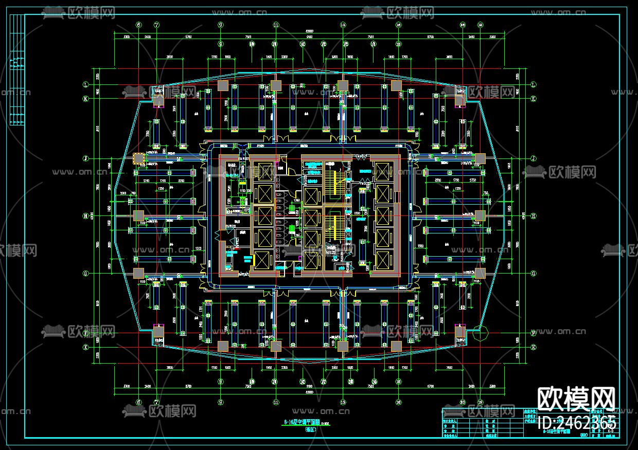 三十九超高层写字楼暖通CAD施工图下载（渲染图3）
