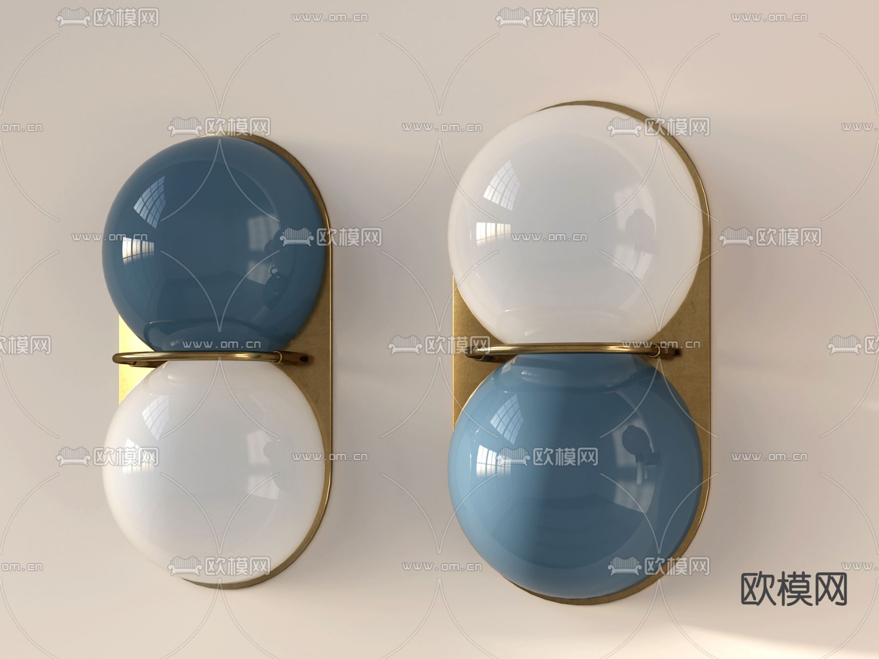 时尚壁灯3d模型下载