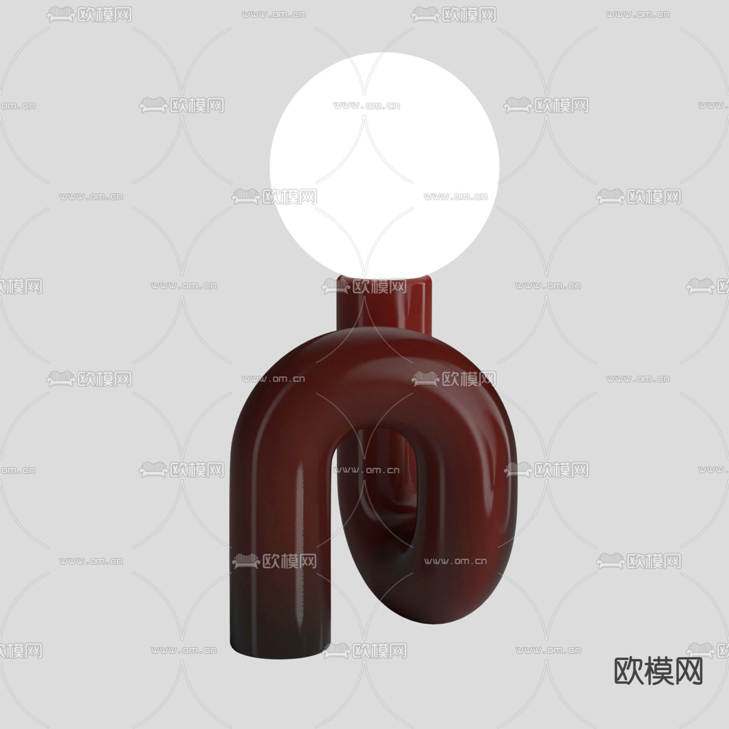 现代极简创意艺术台灯免费3d模型下载