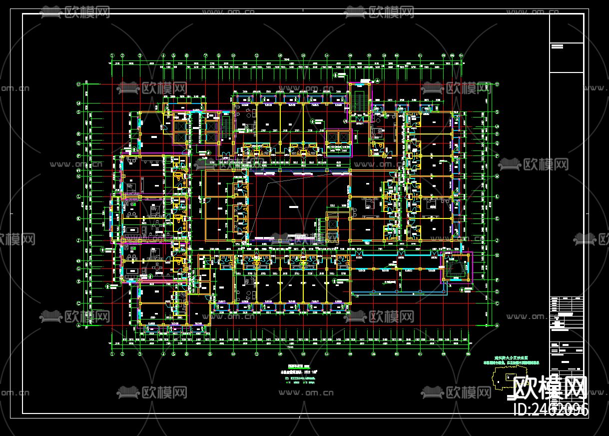 某地接待中心大楼CAD施工图下载（渲染图4）