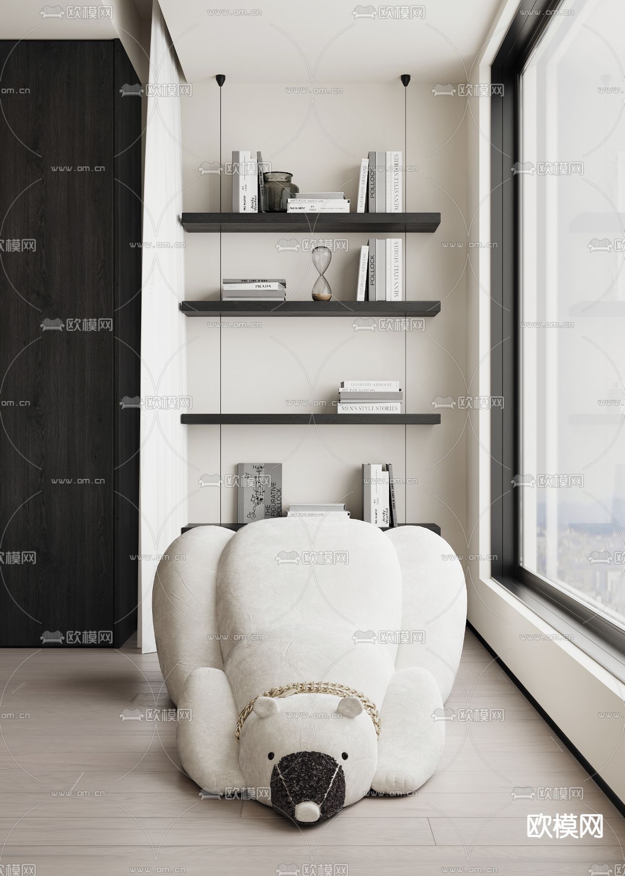 法式客餐厅3d模型下载（渲染图3）